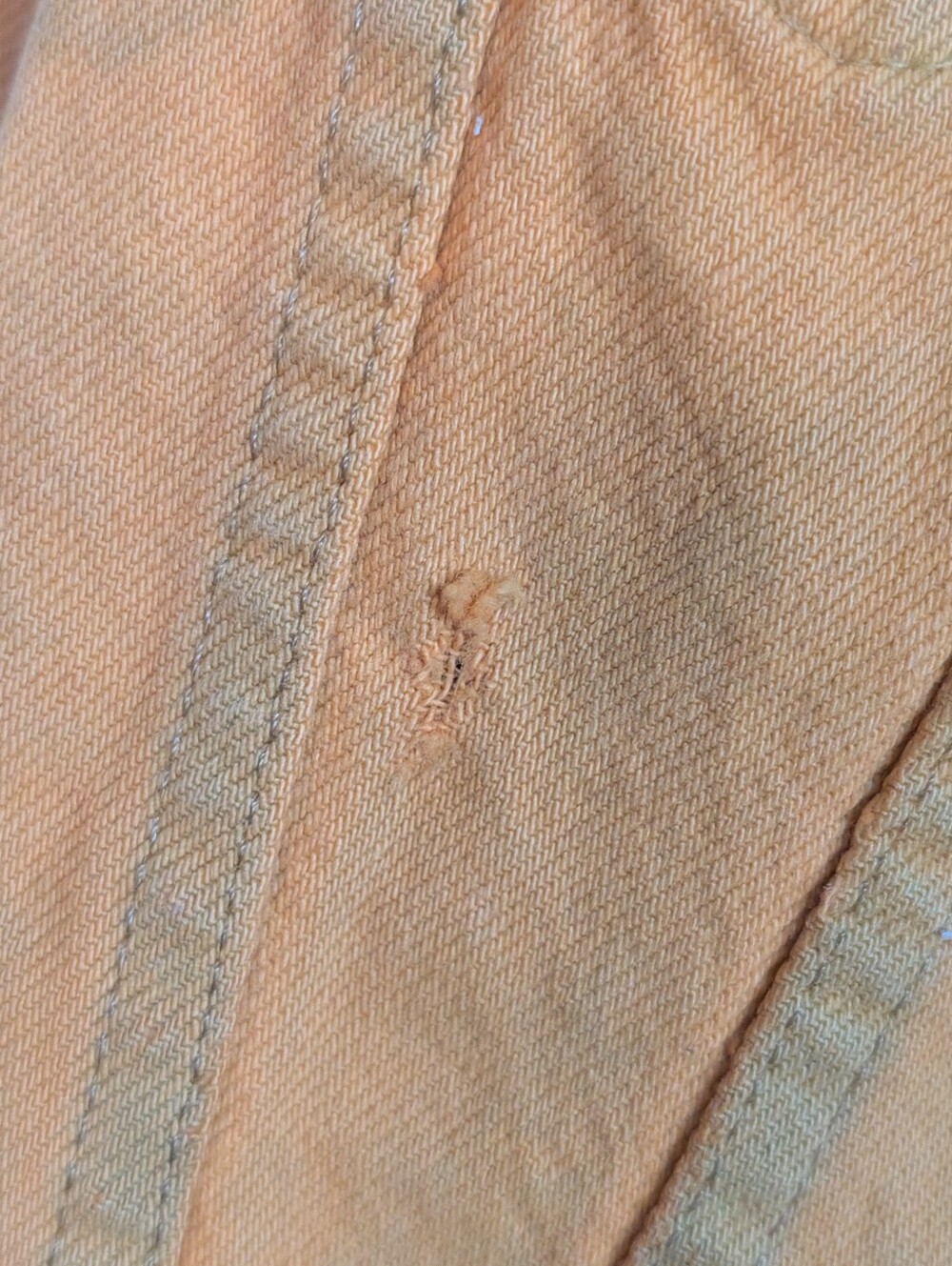 Vintage 70's Levi's Orange Denim Jacket Model 70505 O217 - Picture 8 of 11